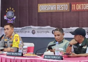 Rapat Koordinasi terkait pengamanan surat suara KPU Provinsi Gorontalo beserta stakeholder.