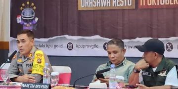 Rapat Koordinasi terkait pengamanan surat suara KPU Provinsi Gorontalo beserta stakeholder.