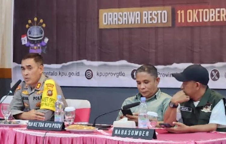 Rapat Koordinasi terkait pengamanan surat suara KPU Provinsi Gorontalo beserta stakeholder.