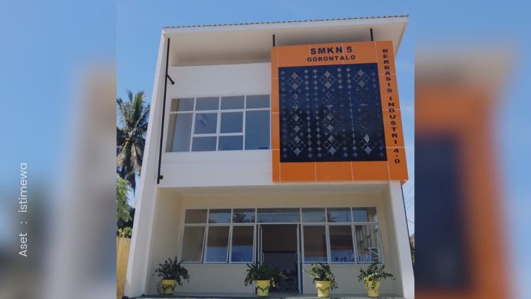 Gedung baru SMK Negeri 5 Kota Gorontalo.