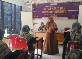 Rapat kerja dan Capacity building Yayasan Quran Salimah Gorontalo, Kamis (9/1/2025).