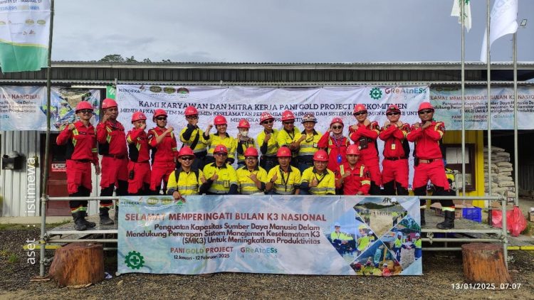 Peringatan Bulan K3 Nasional di Pani Gold Project.