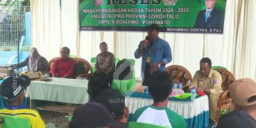 Reses Anggota DPRD Provinsi Gorontalo, Muhammad Dzikyan, di Desa Manunggal Karya, Kecamatan Randangan.