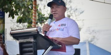 Ketua DPRD Pohuwato, Beni Nento, saat hadir dalam perayaan hari desa tahun 2025, Rabu (15/1/2025).