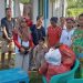 Tim Tanggap Darurat (ERT) Pani Gold Project  saat membantu korban insiden kebakaran di Desa Hulawa, Kecamatan Buntulia, Pohuwato.