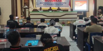 Pembukaan Musyawarah Olahraga Kabupaten (Musorkab) KONI Pohuwato, Rabu (26/2/2025).