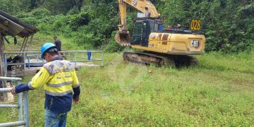 Pani Gold Project saat turut andil dalam pemeliharaan fasilitas Perumda Air Minum Tirta Moolango Kabupaten Pohuwato, Gorontalo.
