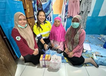 Kolaborasi Pani Gold Project bersama Puskesmas Buntulia  saat melakukan kegiatan Posyandu untuk ibu hamil.