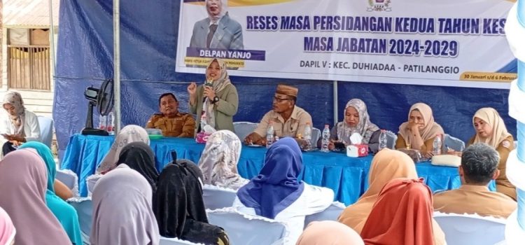 Reses wakil ketua DPRD Kabupaten Pohuwato, Delpan Yanjo yang digelar di Desa Manawa, Kecamatan Patilanggio, Selasa (4/2/2025).