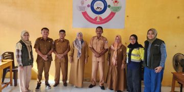 Tim Pani Gold Project bersama Indonesia Mengajar mengunjungi SDN 04 Buntulia, yang berlokasi di sekitar area operasi tambang emas PGP, pada Senin (30/6/2025)