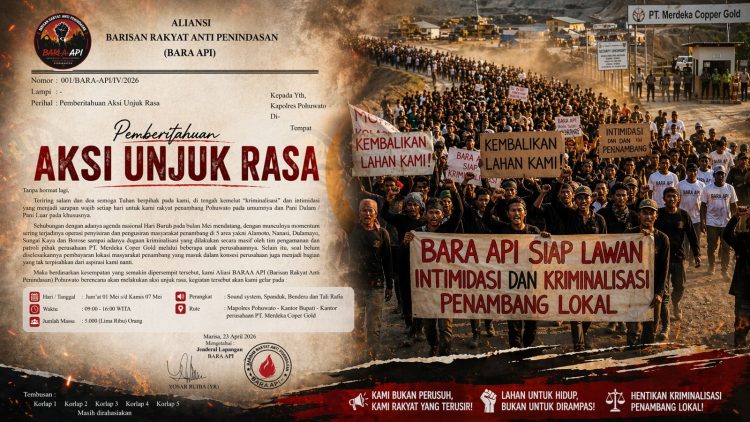 Foto : Ilustrasi aksi demonstrasi ribuan massa tergabung dalam Aliansi Bara Api. (ilustrasi)